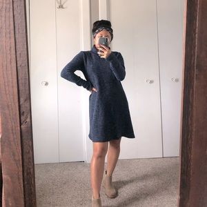 Knitted turtle neck dress